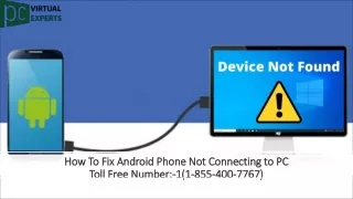 How To Fix Android Phone Not Connecting to PC
