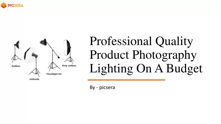 professional quality product photography lighting on a budget