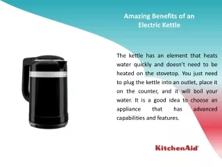 Amazing Benefits of an Electric Kettle