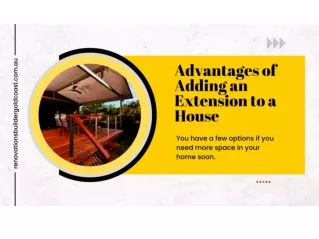 Advantages of Adding an Extension to a House