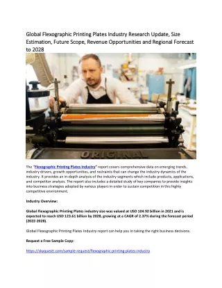 global flexographic printing plates global