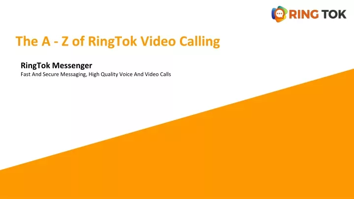 the a z of ringtok video calling