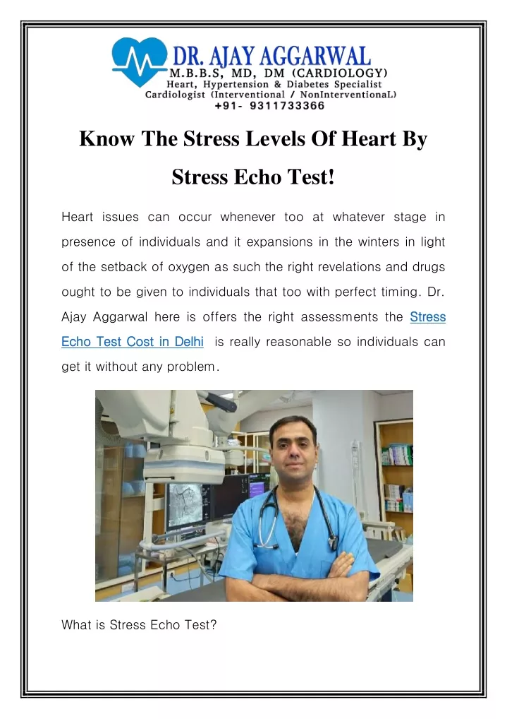 know the stress levels of heart by