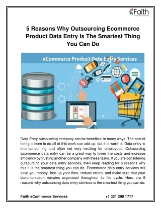 5 reasons why outsourcing ecommerce product data
