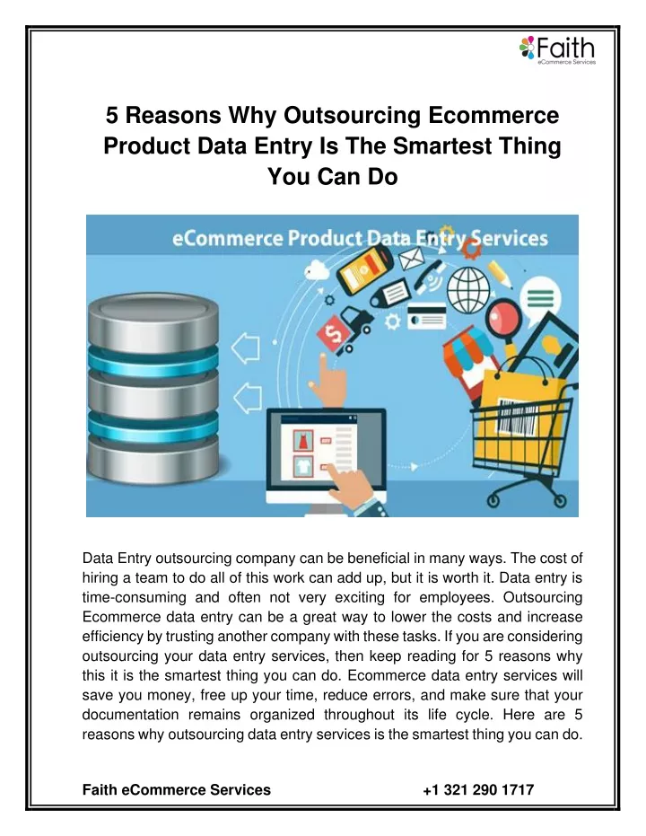 5 reasons why outsourcing ecommerce product data