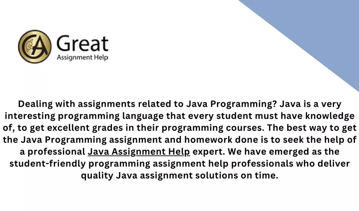 dealing with assignments related to java