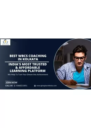 Best WBCS Coaching Institutes In Kolkata