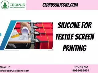 Silicone For Textile Screen Printing