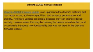wavlink ac600 firmware update
