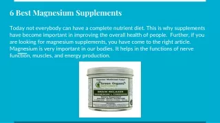 6 best magnesium supplements
