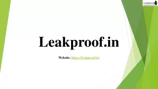 Leakproof- Water Tank Waterproofing Contractors
