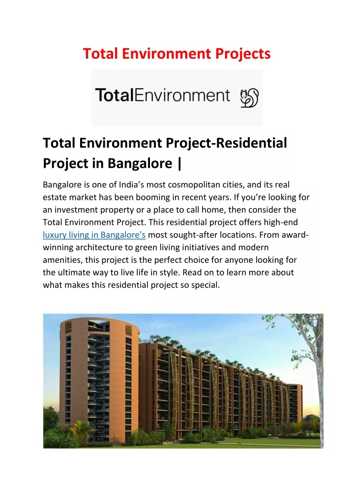 total environment projects