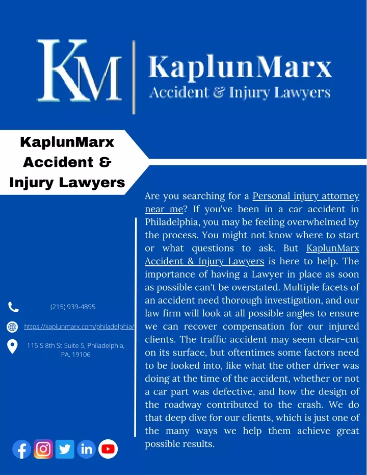 kaplunmarx accident injury lawyers