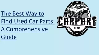 The Best Way to Find Used Car Parts