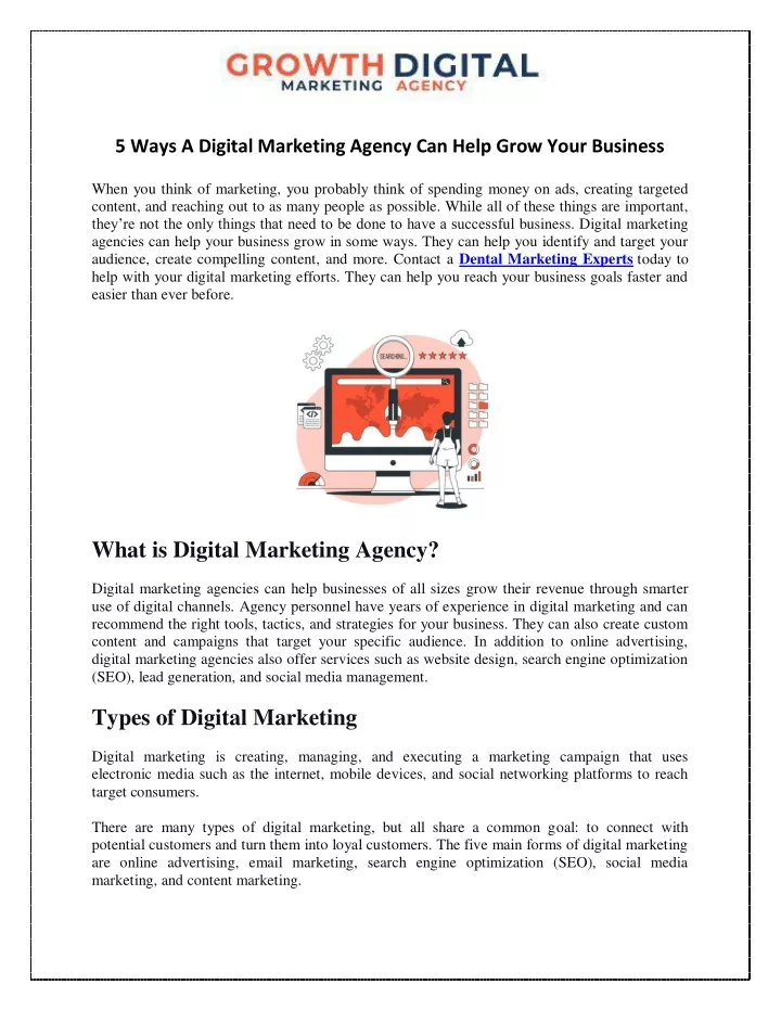 5 ways a digital marketing agency can help grow