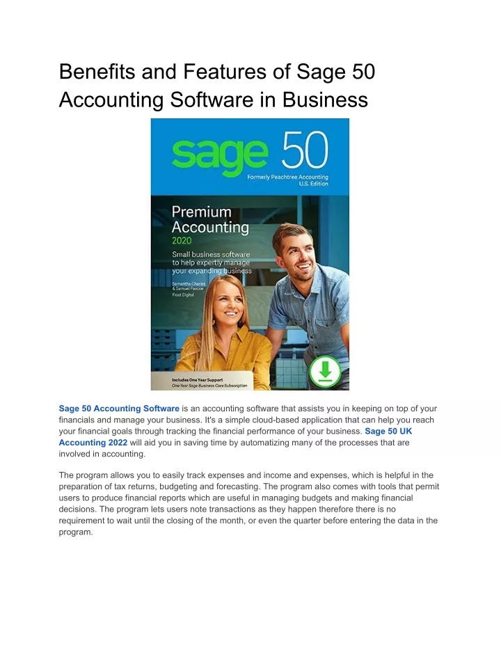 benefits and features of sage 50 accounting