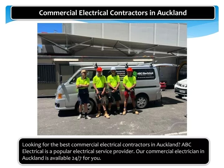 commercial electrical contractors in auckland