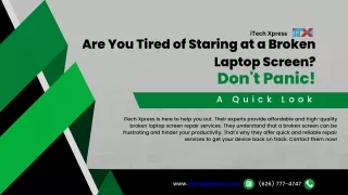 Repair Your Broken Laptop Screen from Experts| Broken Laptop Screen Repair at an