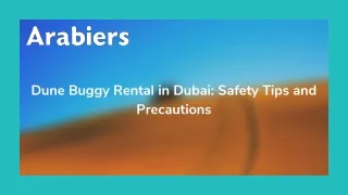 Dune Buggy Rental in Dubai Safety Tips and Precautions