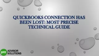 quickbooks connection has been lost most precise technical guide