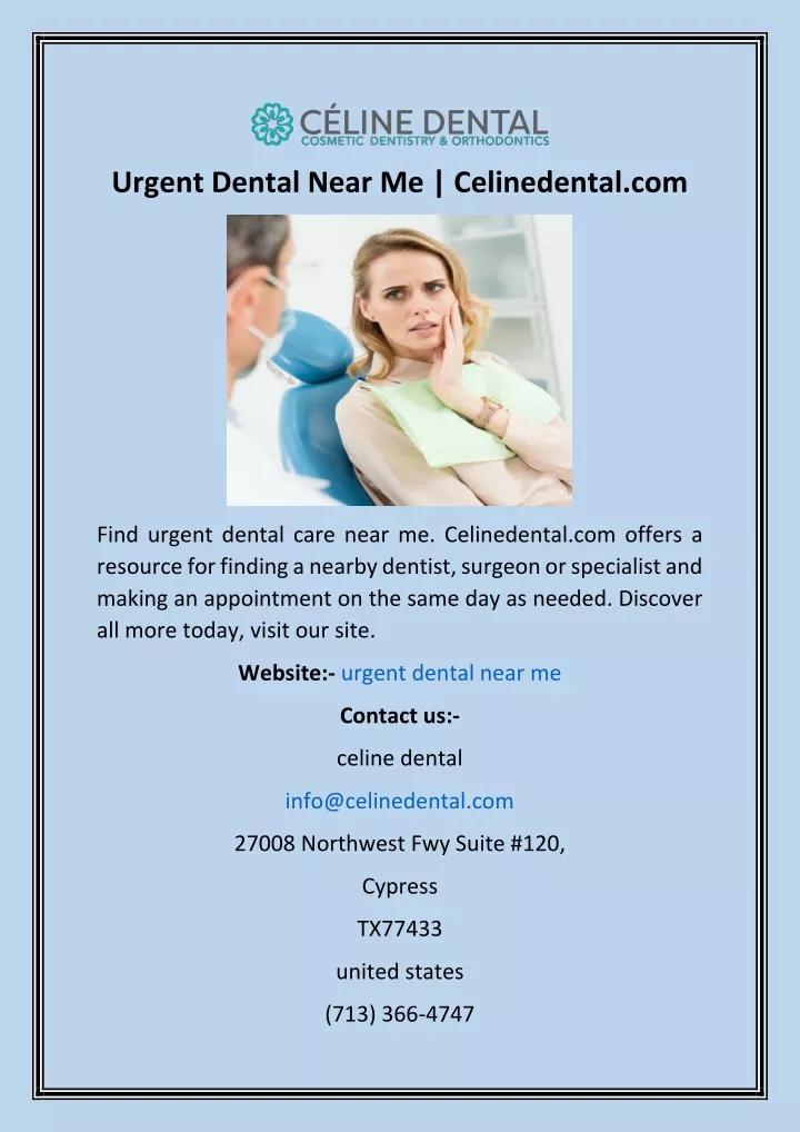 urgent dental near me celinedental com