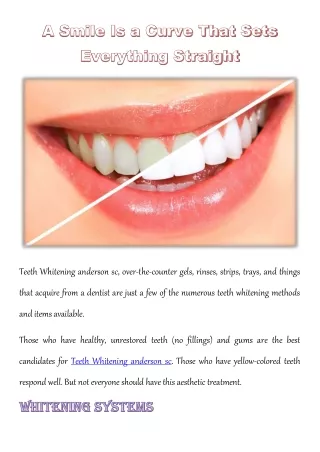 teeth whitening anderson sc over the counter gels
