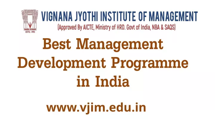 best management development programme in india
