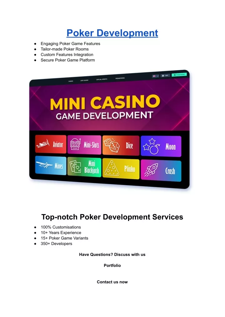 poker development