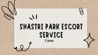 Shastri Park Escort Service