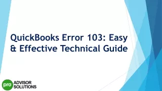 quickbooks error 103 easy effective technical guide