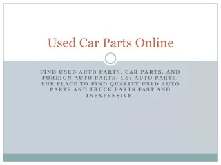 US1 Auto Parts-Used Car Parts Online| Motor Spares near me, Florida