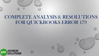 complete analysis resolutions for quickbooks error 179