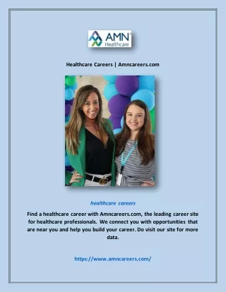 Healthcare Careers | Amncareers.com