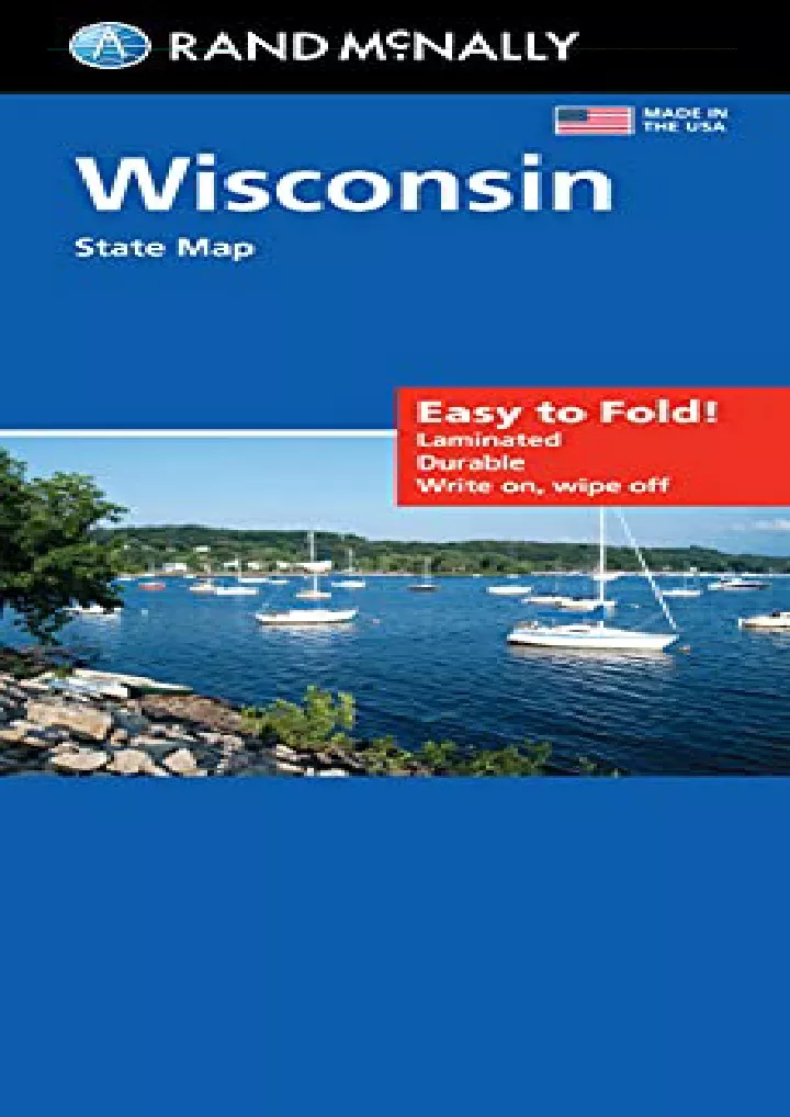 rand mcnally easy to fold wisconsin state