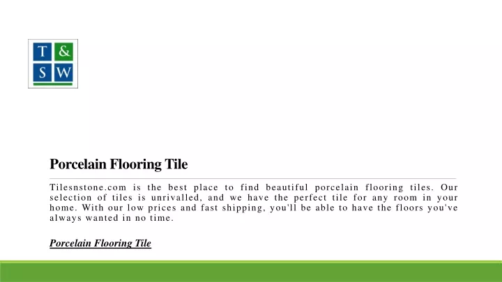 porcelain flooring tile