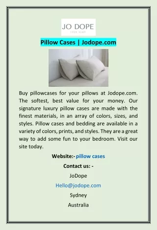 pillow cases jodope com