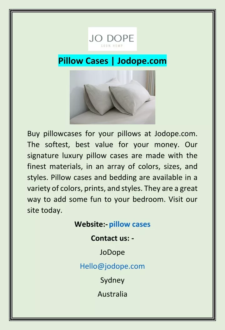 pillow cases jodope com