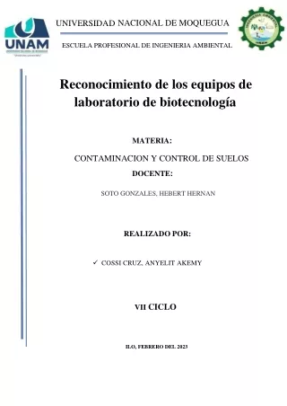 reconocimiento de equipos de laboratorio biotecnologia