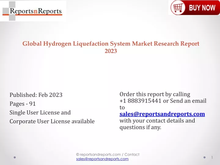 global hydrogen liquefaction system market research report 2023