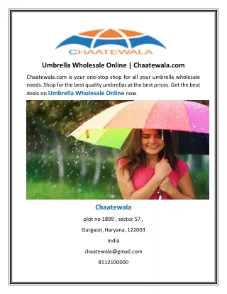umbrella wholesale online chaatewala com