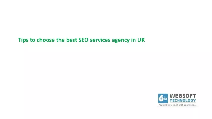 tips to choose the best seo services agency in uk