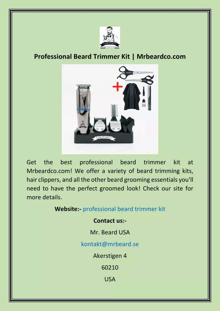 professional beard trimmer kit mrbeardco com