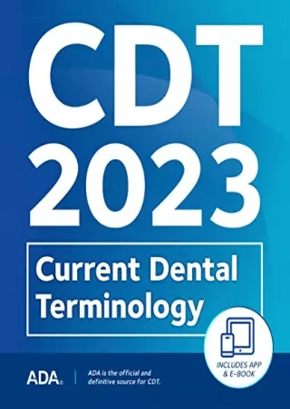 ‹download› book (pdf) CDT 2023: Current Dental Terminology book, ebook and app