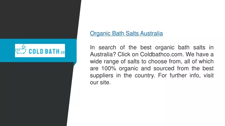 organic bath salts australia in search