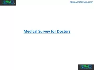 Medical Survey for Doctors