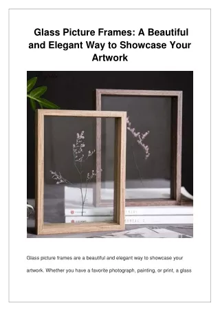 glass picture frames a beautiful and elegant