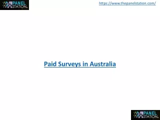 Paid Surveys in Australia
