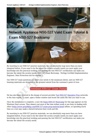 Network Appliance NS0-527 Valid Exam Tutorial & Exam NS0-527 Bootcamp