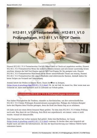 H12-811_V1.0 Testantworten - H12-811_V1.0 Prüfungsfragen, H12-811_V1.0 PDF Demo