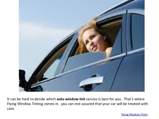 it can be hard to decide which auto window tint